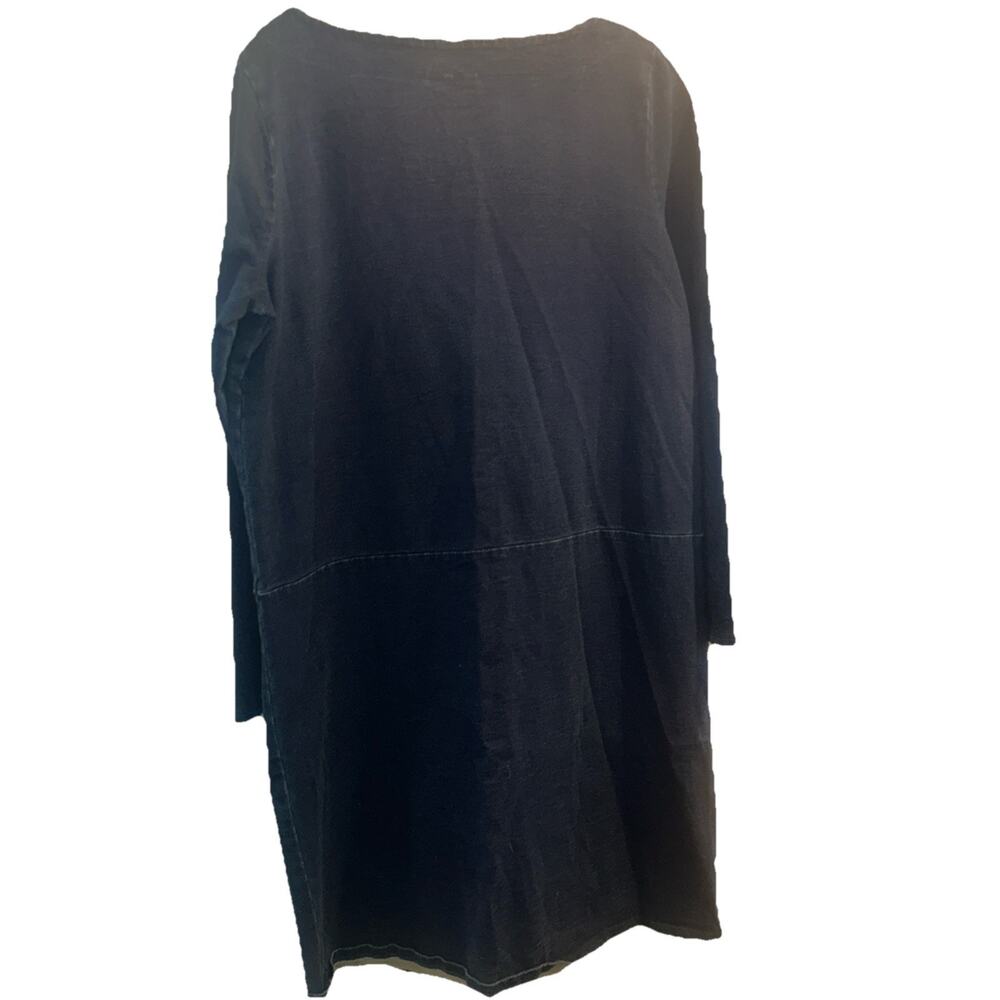 J. JILL Indigo Dress Size Medium Petite Sleeve Stretch Denim Blue Women’s D22 - Picture 3 of 4